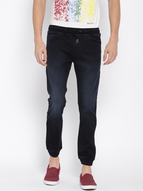 

Monte Carlo Men Navy Blue Martin Skinny Fit Low-Rise Clean Look Stretchable Joggers