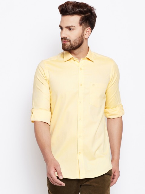 

Monte Carlo Men Yellow Regular Fit Solid Casual Shirt