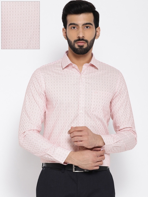 

Monte Carlo Men Pink Slim Fit Checked Formal Shirt