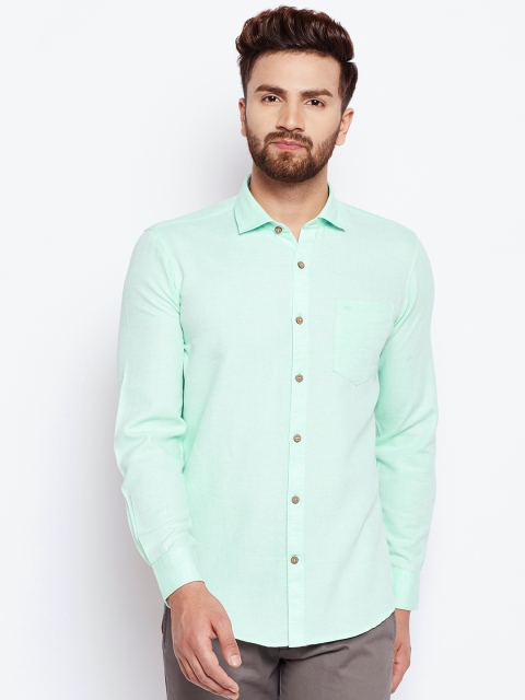 

Monte Carlo Men Green Slim Fit Solid Casual Shirt