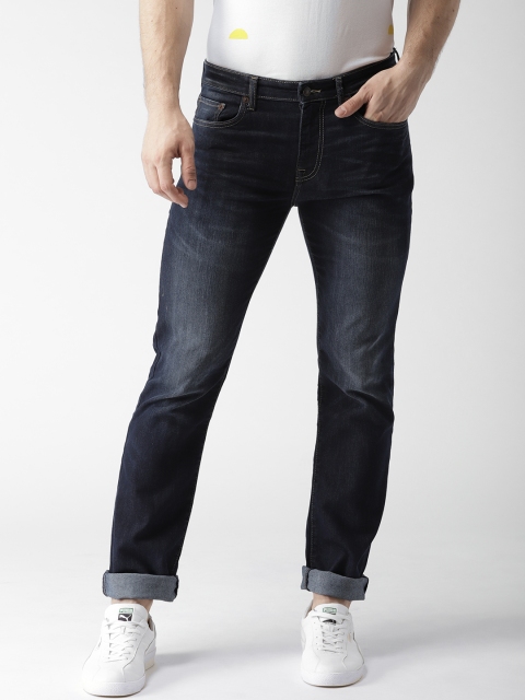 

Aeropostale Men Navy Slim Fit Low-Rise Clean Look Stretchable Jeans, Navy blue