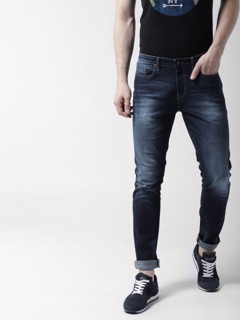 

Aeropostale Men Navy Blue Super Skinny Fit Mid-Rise Clean Look Stretchable Jeans