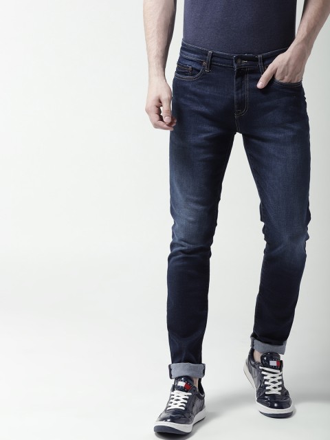 

Aeropostale Men Navy Blue Super Skinny Fit Mid-Rise Clean Look Stretchable Jeans