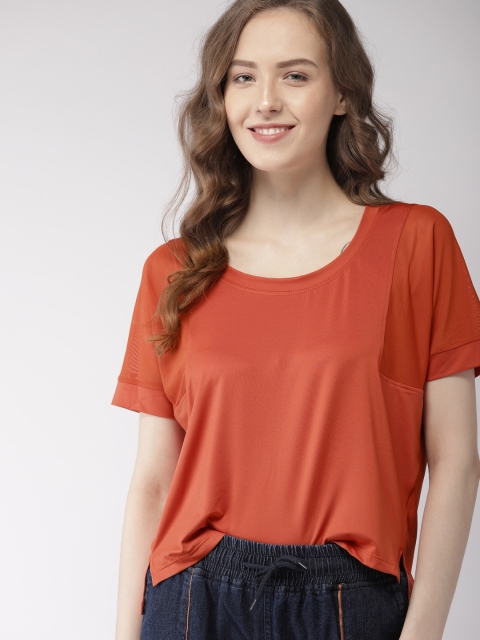 

Mast & Harbour Women Rust Solid High-Low Top
