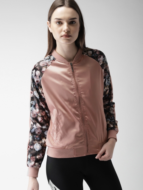 

Mast & Harbour Women Rose Gold Solid Bomber