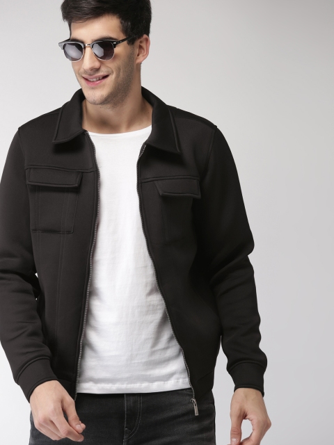 

Mast & Harbour Men Black Solid Padded Jacket