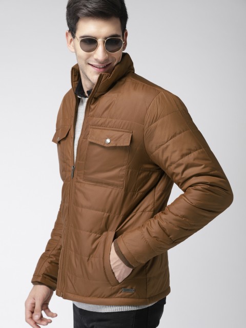 

Mast & Harbour Men Brown Solid Puffer Jacket