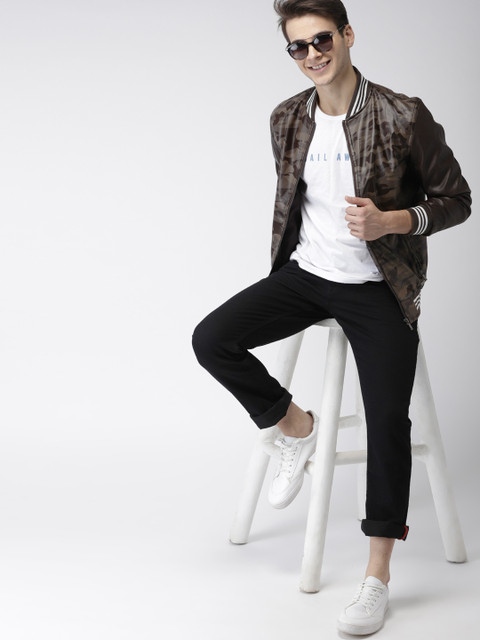 

Mast & Harbour Men Brown Printed Tailored Jacket