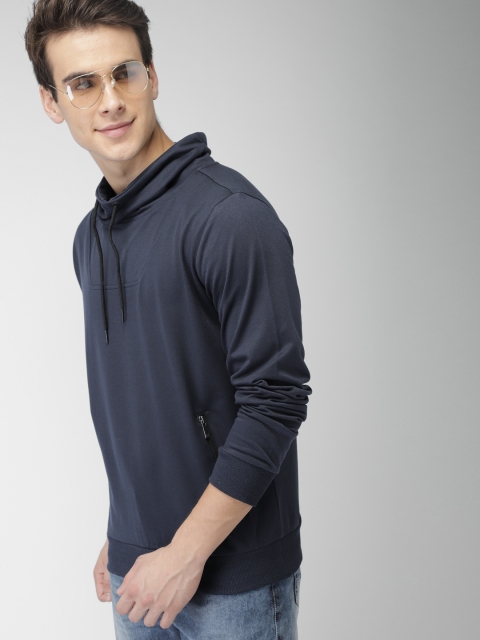 

Mast & Harbour Men Navy Blue Solid Sweatshirt