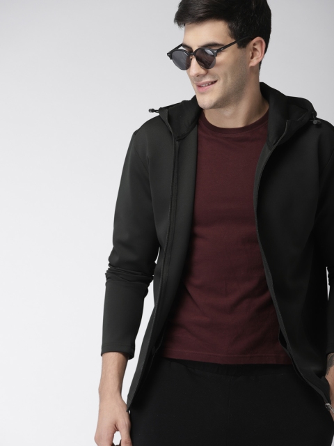 

Mast & Harbour Men Black Solid Tailored Jacket