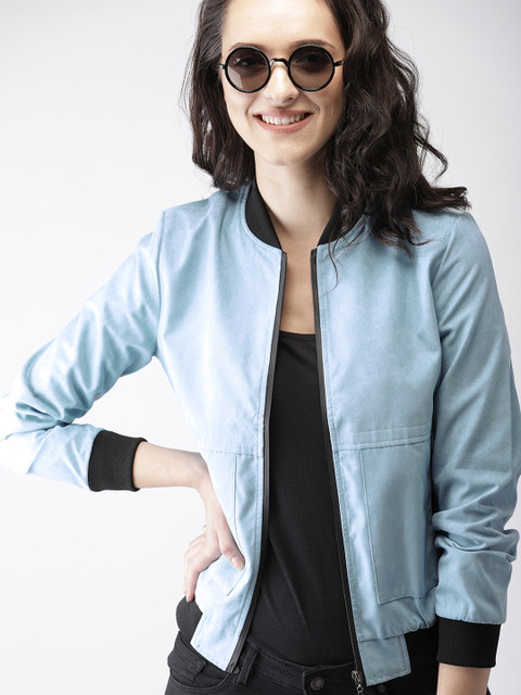 

Mast & Harbour Women Blue Lightweight Bomber