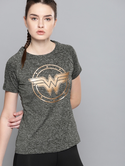 

Justice League Women Grey Printed Round Neck T-shirt