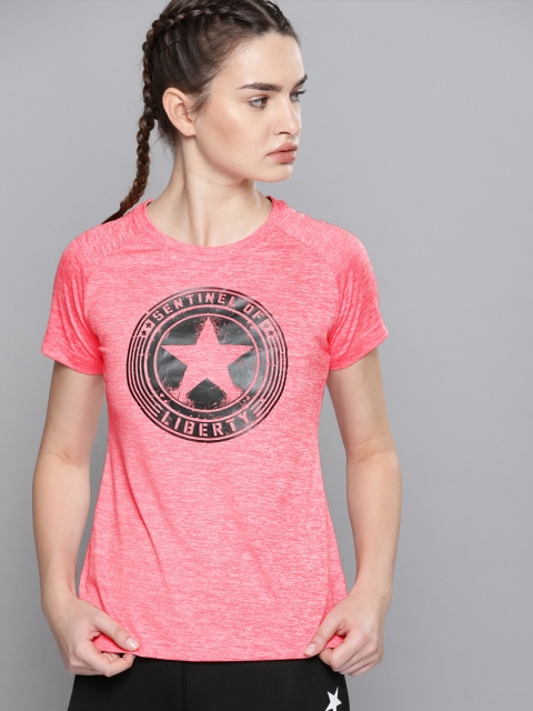 

Justice League Women Pink Printed Round Neck T-shirt
