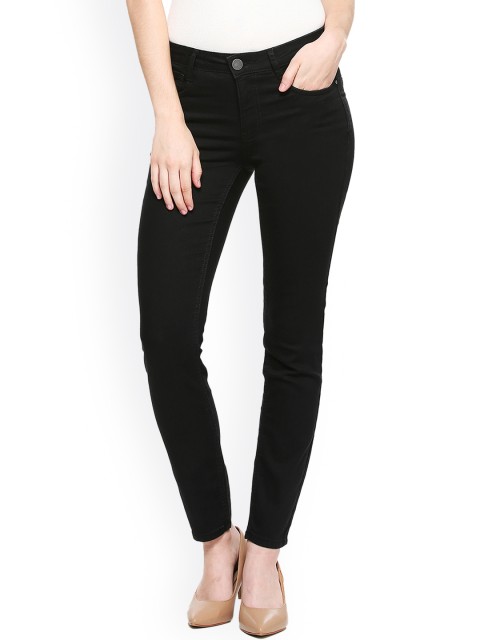 

Van Heusen Woman Women Black Slim Fit Mid-Rise Clean Look Jeans