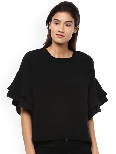 

Van Heusen Woman Women Black Solid Top