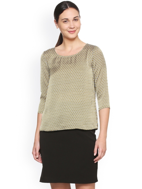

Van Heusen Woman Women Yellow Printed Top