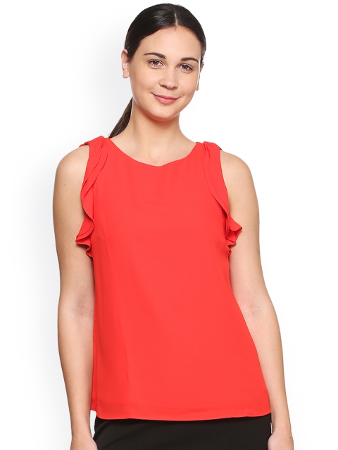 

Van Heusen Woman Women Red Solid Top