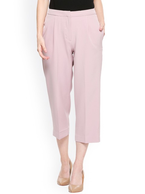 

Van Heusen Woman Women Pink Regular Fit Solid Culottes