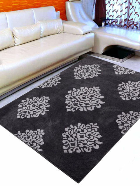 

Saral Home Charcoal Ethnic Motif Design Carpet