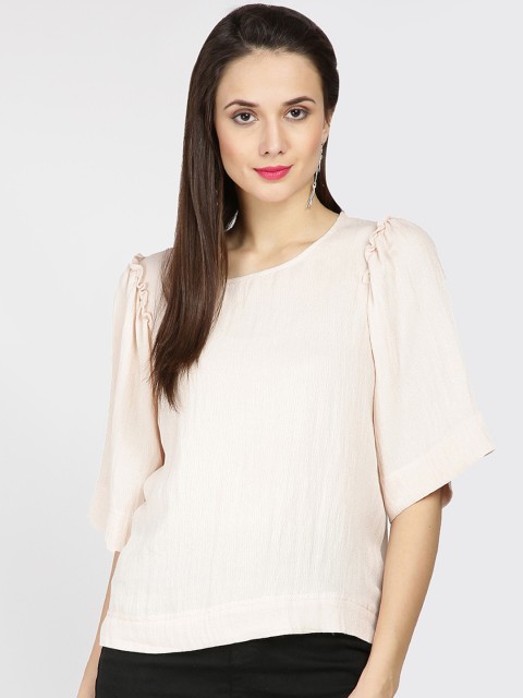 

Gipsy Women Beige Solid Top