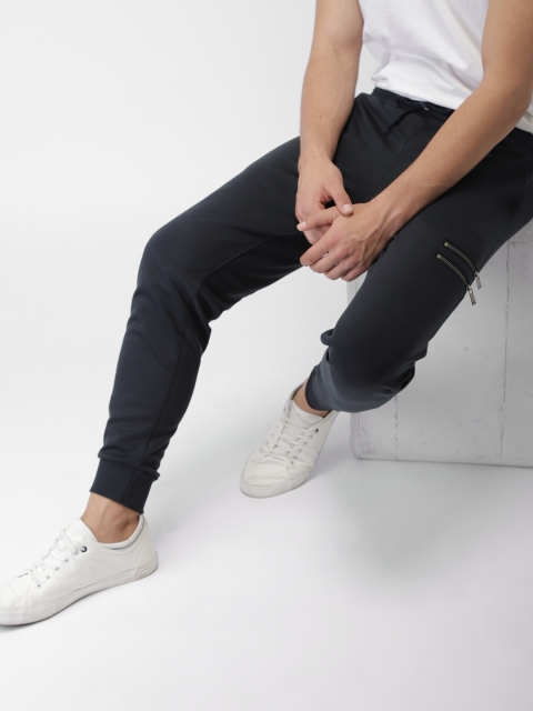 

Mast & Harbour Men Navy Blue Slim Fit Solid Joggers