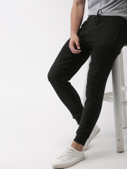 

Mast & Harbour Men Black Slim Fit Solid Joggers