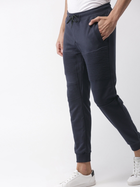 

Mast & Harbour Men Navy Blue Slim Fit Solid Joggers