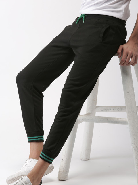 

Mast & Harbour Men Black Slim Fit Solid Joggers