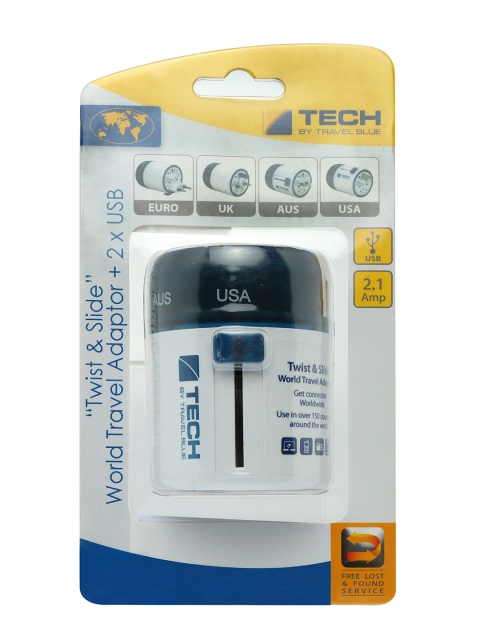 

Travel Blue White & Blue Global Travel Adapter