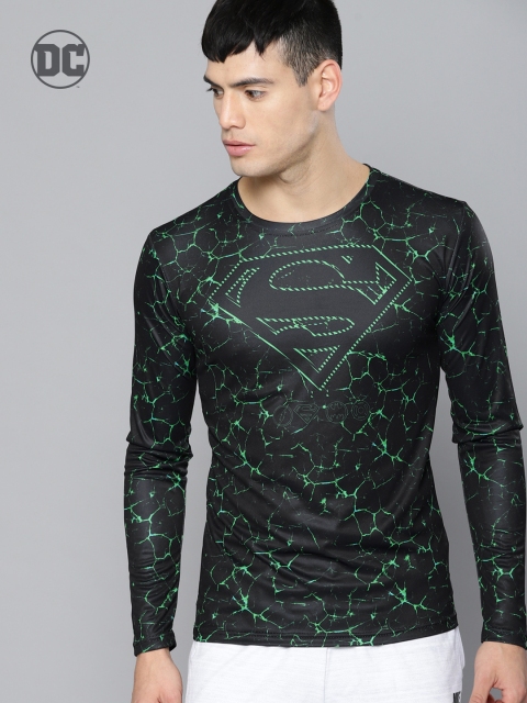 

Justice League Men Black Printed Round Neck T-shirt