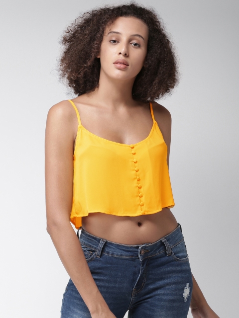 

FOREVER 21 Women Mustard Solid Top