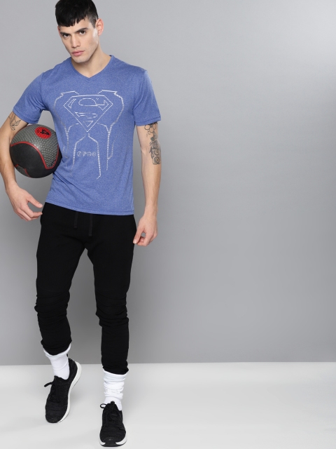 

Justice League Men Blue Printed Round Neck T-shirt