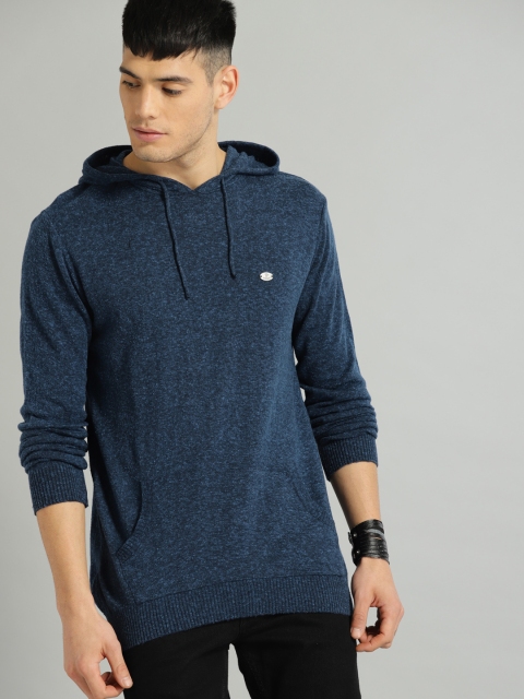 

Roadster Men Navy Blue Solid Pullover