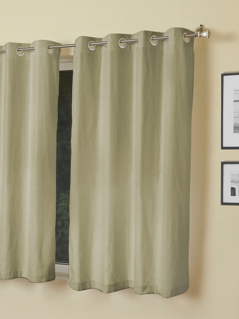 

ROSARA HOME Mateo Single Eyelet Window Curtain, Olive