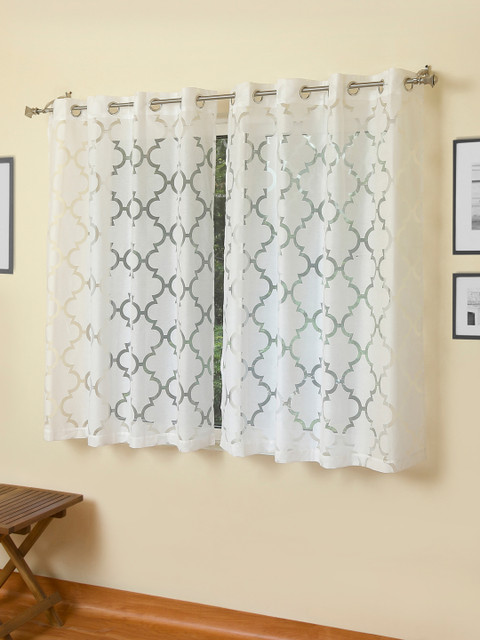 

ROSARA HOME White Sheer Window Curtains