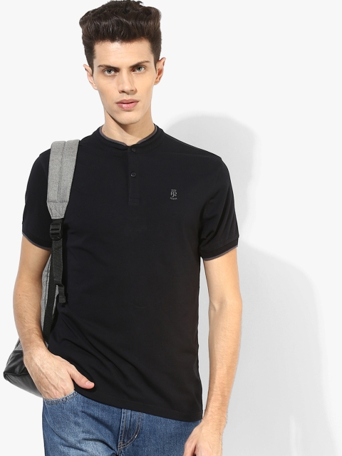 

Pepe Jeans Men Black Solid Henley T-shirt