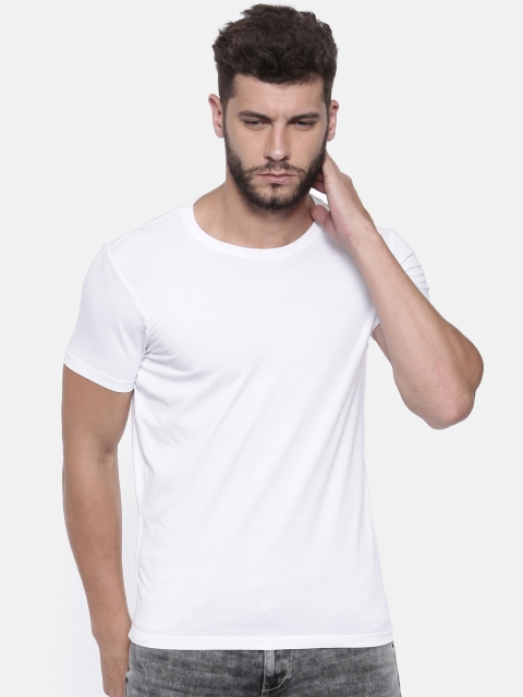 

Pepe Jeans Men White Solid Slim Fit Round Neck T-shirt