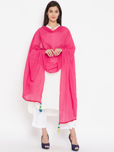 

Biba Pink Solid Dupatta