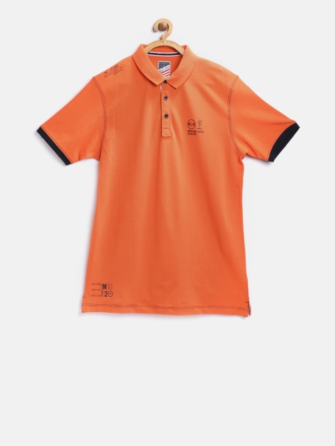 

Monte Carlo Boys Orange Solid Polo Collar T-shirt