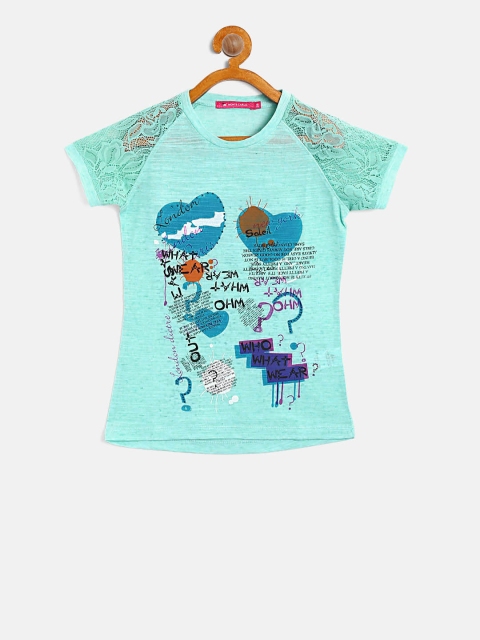 

Tweens by Monte Carlo Girls Blue Printed Top with Embellished Detail