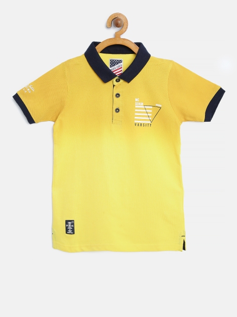 

Monte Carlo Boys Yellow Solid Polo Collar T-shirt
