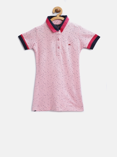 

Tweens by Monte Carlo Boys Pink Printed Polo Collar T-shirt