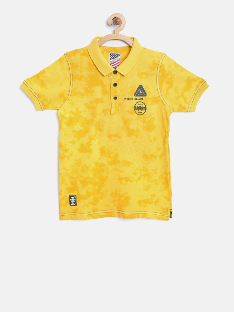 

Tweens by Monte Carlo Boys Yellow Dyed Polo Collar T-shirt