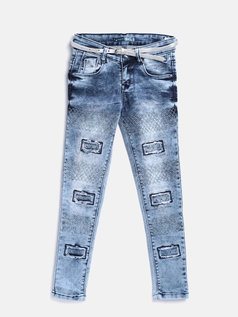 

Monte Carlo Girls Blue Regular Fit Mid-Rise Mildly Distressed Jeans