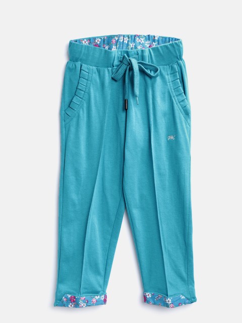 

Tweens by Monte Carlo Girls Blue Solid Regular Fit Capris