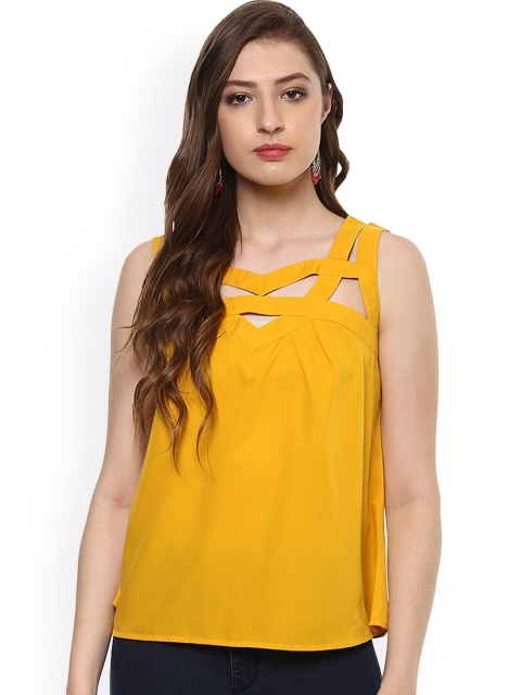 

MABISH by Sonal Jain Women Mustard Solid A-Line Top