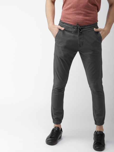 

Mast & Harbour Men Charcoal Regular Fit Solid Joggers