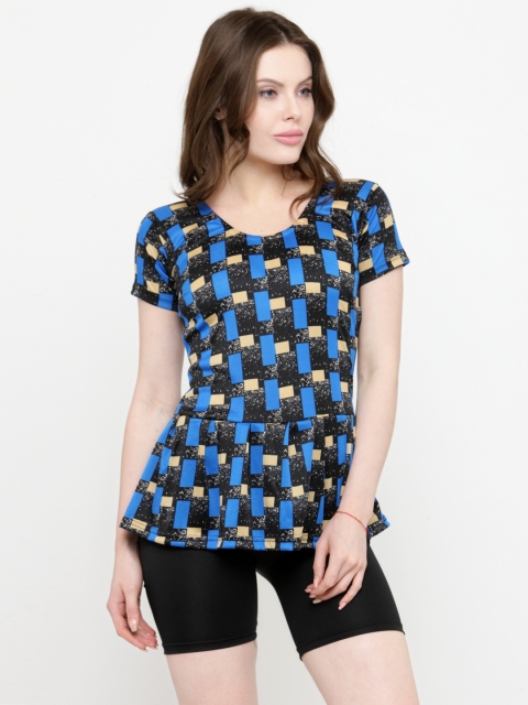 

N-Gal Women Blue & Black Printed Swimsuit