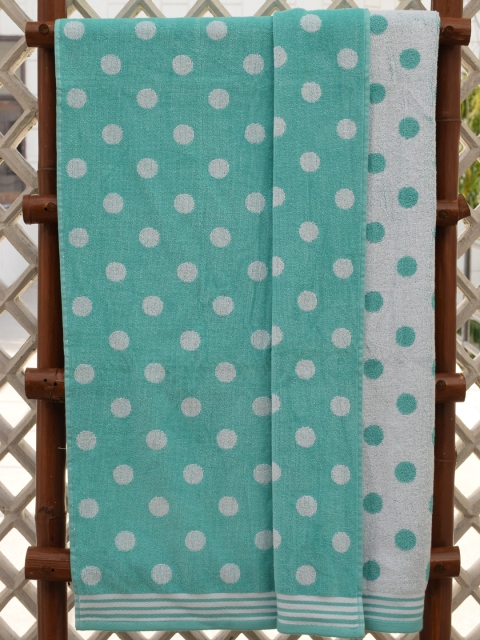 

Avira Home Sea Green Printed 415 GSM Cotton Bath Towel