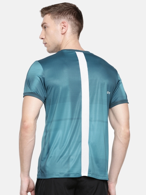 

ASICS Men Teal Blue Solid Tennis SS GP Tshirt